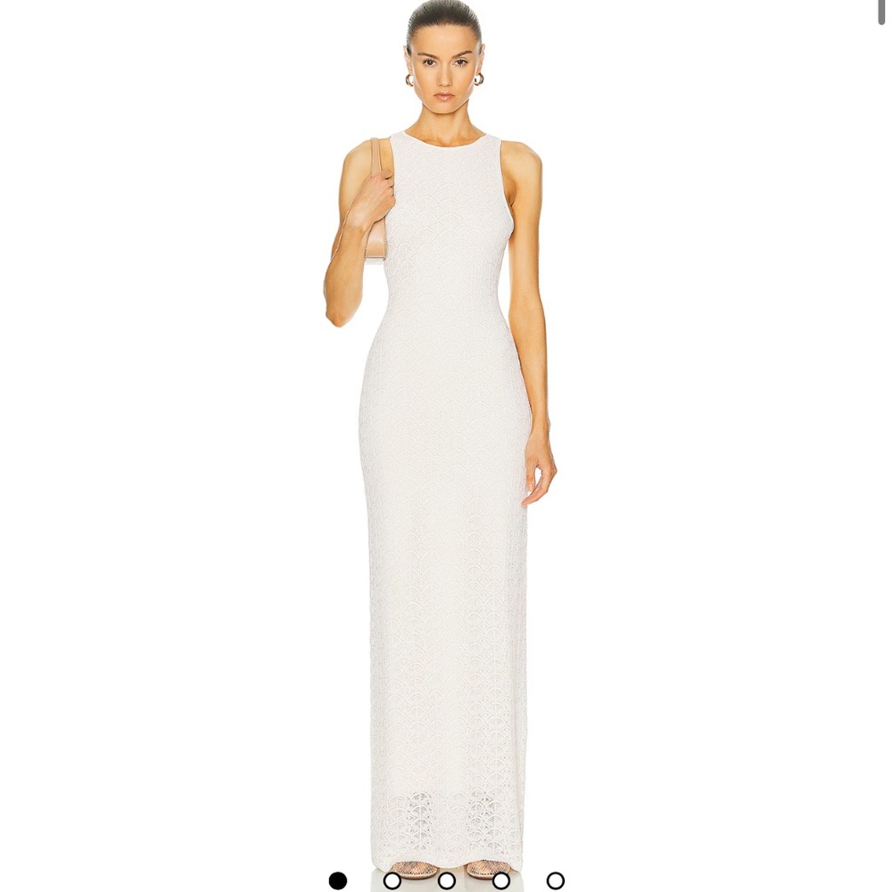L'Academie White Maxi Dress